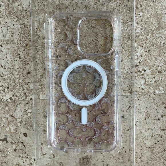 COACH iPhone 15 Pro Max Protective Case MagSafe Signature C Clear Phone Cover - Picture 3 of 8